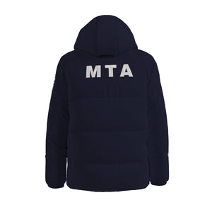 MTA Puffer Coat (white text)