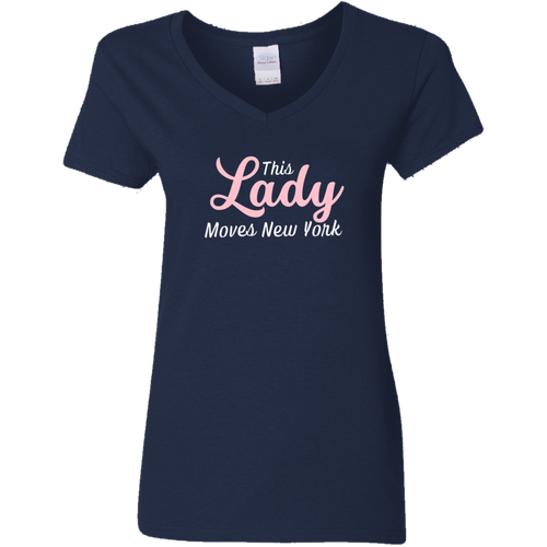 This Lady Move New York V-Neck T-Shirt