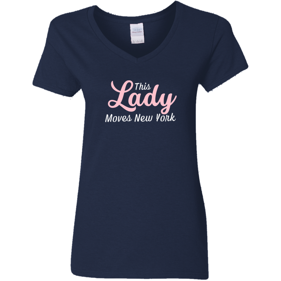 This Lady Move New York V-Neck T-Shirt