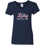 This Lady Move New York V-Neck T-Shirt