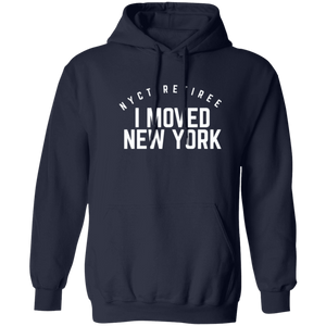 I Moved New York retiree hoodie