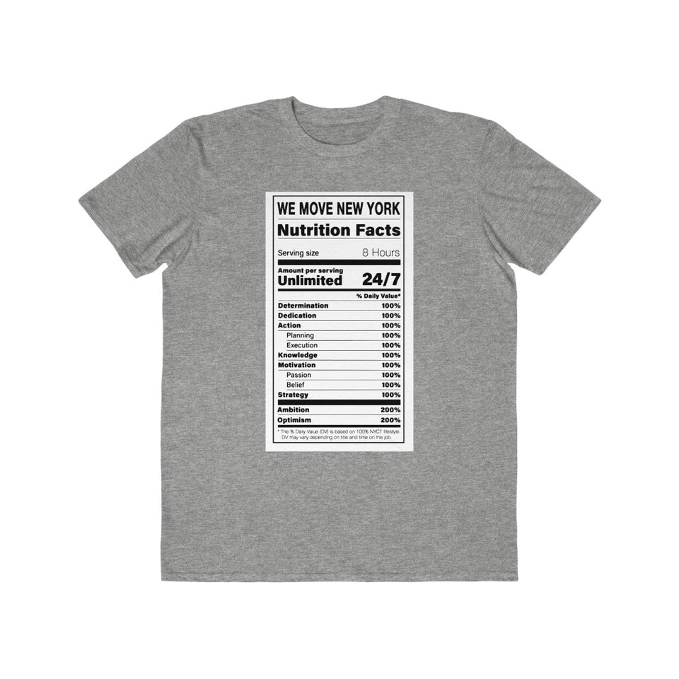 We Move New York Nutrition Facts Tee