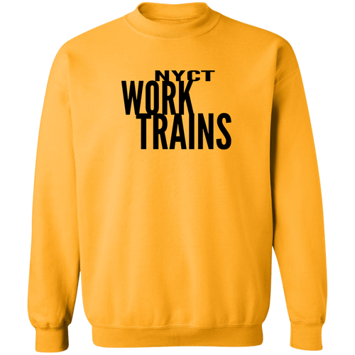 NYCT Work Trains T-Shirt Pullover Sweatshirt (yellow))